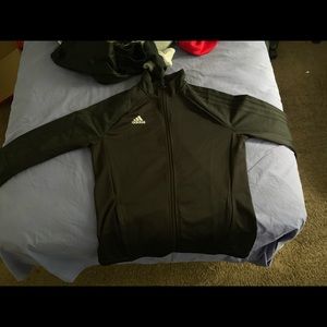 Adidas track jacket with thumb holes